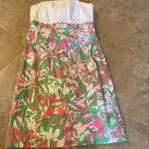 LILLY PULITZER Franco Dress Floral Strapless 00